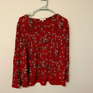 MAX Studio Women's Floral Bell Sleeve Blouse
